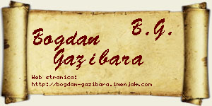 Bogdan Gazibara vizit kartica
